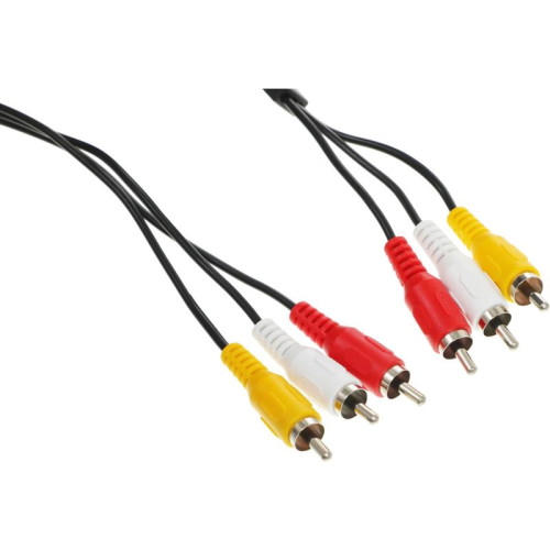 Кабель аудио-видео Ningbo 3хRCA (m)/3хRCA (m) 5м. черный (JAAC027-5)