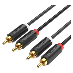 Кабель Vention аудио 2RCA M/2RCA M - 2м Чёрный