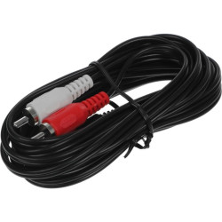 Кабель аудио Ningbo JAAC010-3 2хRCA (m)/Jack 3.5 (m) 3м. черный