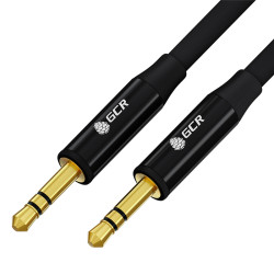 GCR Кабель 5.0m аудио jack 3.5mm/jack 3.5mm черный, GOLD, AL case черный, M/M, GCR-54763