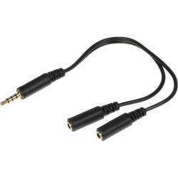 Адаптер аудио A4Tech AD-3P 2xJack 3.5 (f)/Jack 3.5 (m) 0.2м. черный