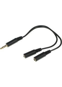 Адаптер аудио A4Tech AD-3P 2xJack 3.5 (f)/Jack 3.5 (m) 0.2м. черный