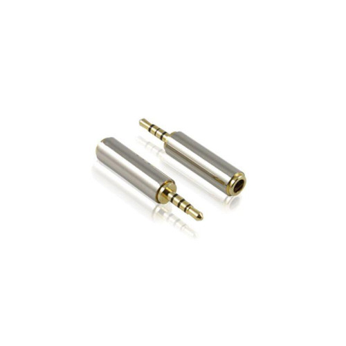 Переходник аудио jack 2,5 mm/jack 3,5 mm, AM/AF Greenconnect, серебряный Переходник аудио jack 2,5 mm/jack 3,5 mm, AM/AF Greenconnect, серебряный