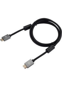Кабель аудио-видео Digma HDMI (m)/HDMI (m) 1.5м. феррит.кольца позолоч.конт. черный (D-HDMI-2FF-V2.0-1.5M)
