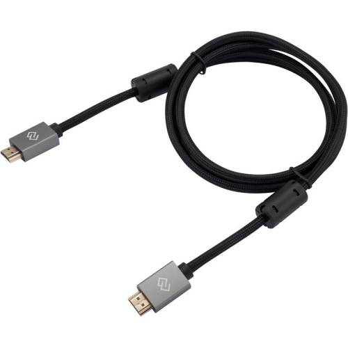 Кабель аудио-видео Digma HDMI (m)/HDMI (m) 1.5м. феррит.кольца позолоч.конт. черный (D-HDMI-2FF-V2.0-1.5M)