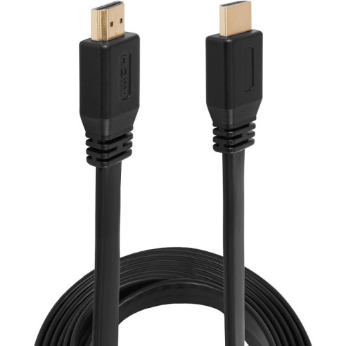 Кабель аудио-видео Buro BU-HDMI-FLAT-v1.4-3m HDMI (m)/HDMI (m) 3м. феррит.кольца позолоч.конт. черный