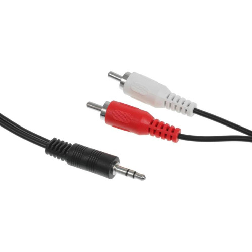 Кабель аудио Ningbo JAAC010-3 2хRCA (m)/Jack 3.5 (m) 3м. черный