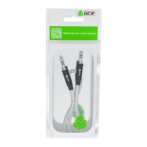 GCR Кабель 3.0m аудио jack 3.5mm/jack 3.5mm белый, AL case черный, M/M, GCR-54752 GCR Кабель 3.0m аудио jack 3.5mm/jack 3.5mm белый, AL case черный, M/M, GCR-54752
