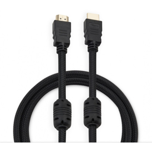 Кабель аудио-видео Buro HDMI (m)/HDMI (m) 5м. феррит.кольца позолоч.конт. черный (HDMI-V1.4-5MC)