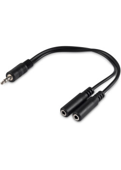 Адаптер аудио Buro BU-2XJACK-JACK 2xJack 3.5 (f)/Jack 3.5 (m) 0.2м. черный