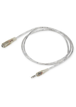 Кабель-удлинитель аудио Buro Jack 3.5 (m)/Jack 3.5 (f) 1м. прозрачный (CAB025-1M)