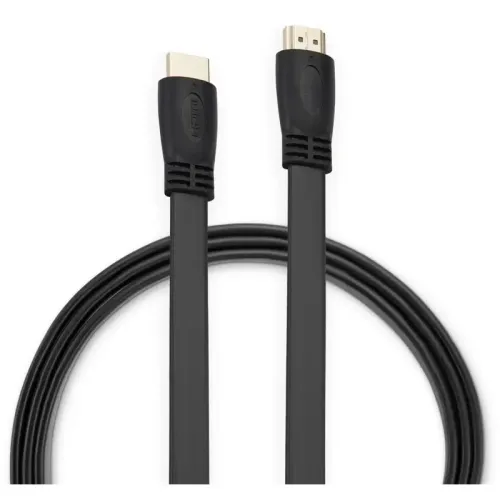 Кабель аудио-видео Buro BU-HDMI-FLAT-v1.4-1.5m HDMI (m)/HDMI (m) 1.5м. позолоч.конт. черный