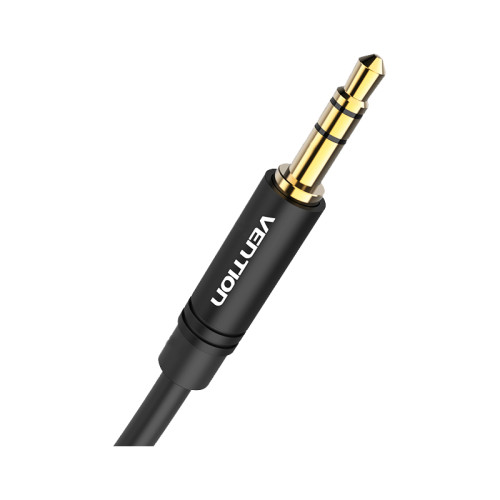 Кабель Vention аудио Jack 3,5 mm M/Jack 3,5 mm M  - 1м Черный