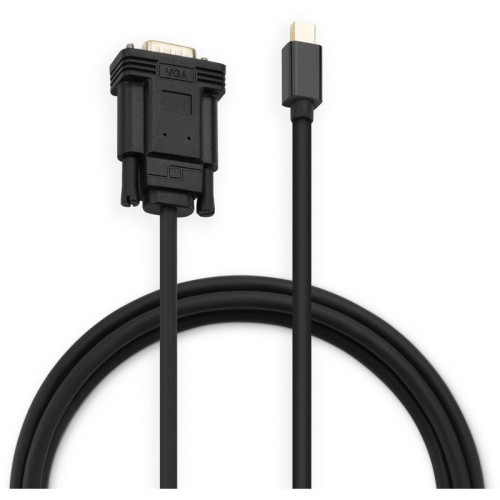 Кабель аудио-видео Buro 1.1v miniDisplayport (m)/VGA (m) 2м. позолоч.конт. черный (BHP MDPP-VGA-2)