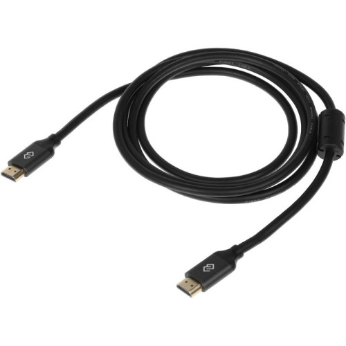 Кабель аудио-видео Digma HDMI (m)/HDMI (m) 2м. феррит.кольца позолоч.конт. черный (D-HDMI-V2.1-2M)
