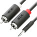 GCR Кабель-переходник аудио 15.0m jack 3,5mm / 2 х RCA , черный, M/M, GCR-51730 GCR Кабель-переходник аудио 15.0m jack 3,5mm / 2 х RCA , черный, M/M, GCR-51730