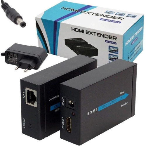 Адаптер аудио-видео Premier 5-877 HDMI (f)/RJ45 черный