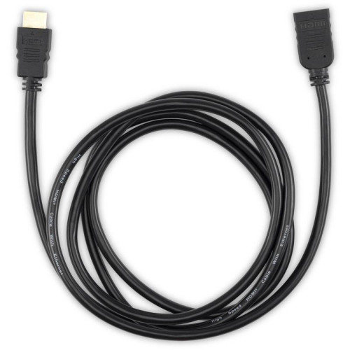 Кабель-удлинитель аудио-видео Buro HDMI (m)/HDMI (f) 2м. позолоч.конт. черный (BU-HDMI2.0-EXTND-2M)