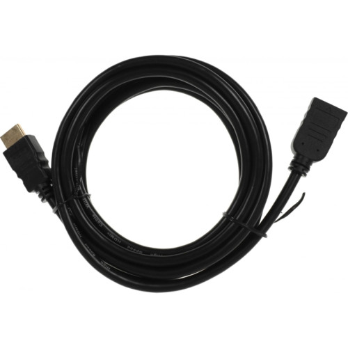 Кабель-удлинитель аудио-видео Buro HDMI (m)/HDMI (f) 3м. позолоч.конт. черный (BU-HDMI2.0-EXTND-3M)