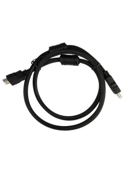Кабель аудио-видео Buro HDMI (m)/HDMI (m) 1м. феррит.кольца позолоч.конт. черный (HDMI-V1.4-1MC)