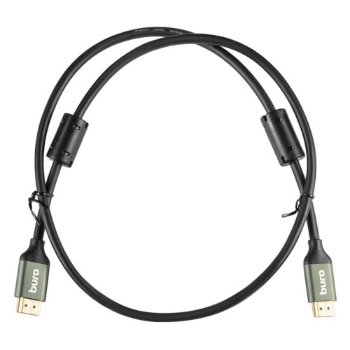Кабель аудио-видео Buro HDMI (m)/HDMI (m) 1м. феррит.кольца позолоч.конт. черный (BHP-HDMI-2.1-1G)