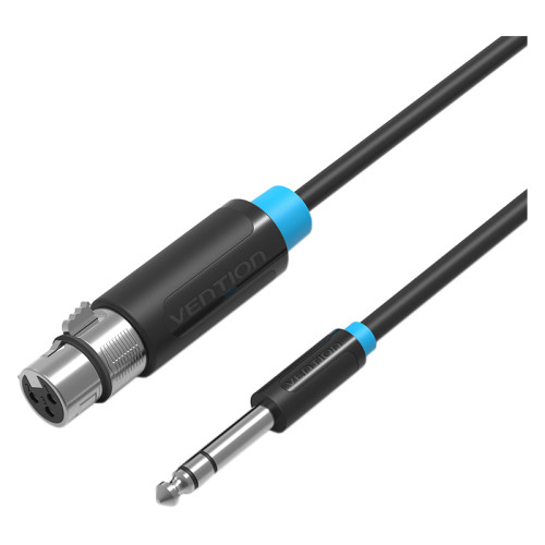 Кабель Vention аудио Jack 6.5 M/XLR F - 3м