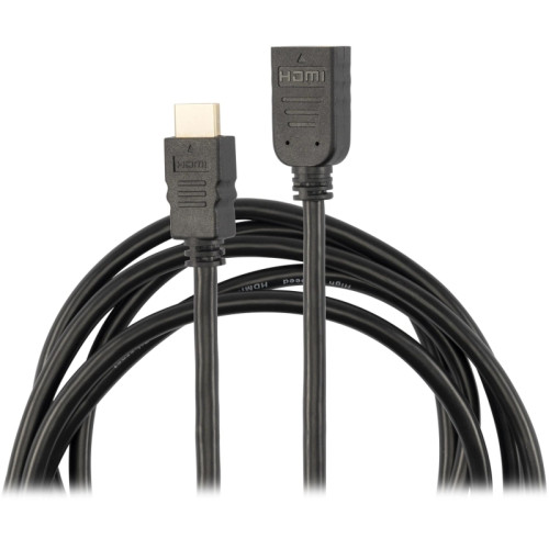 Кабель-удлинитель аудио-видео Buro HDMI (m)/HDMI (f) 2м. позолоч.конт. черный (BU-HDMI2.0-EXTND-2M)