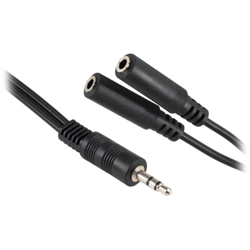Адаптер аудио Buro BU-2XJACK-JACK 2xJack 3.5 (f)/Jack 3.5 (m) 0.2м. черный