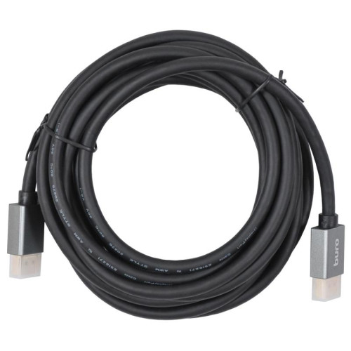 Кабель аудио-видео Buro V1.4 DisplayPort (m)/DisplayPort (m) 5м. позолоч.конт. черный (BHP-DPP-1.4-5G)
