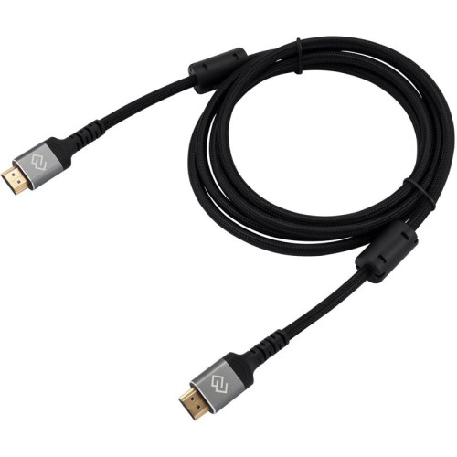 Кабель аудио-видео Digma HDMI (m)/HDMI (m) 2м. феррит.кольца позолоч.конт. черный (D-HDMI-2FF-V2.1-2M)