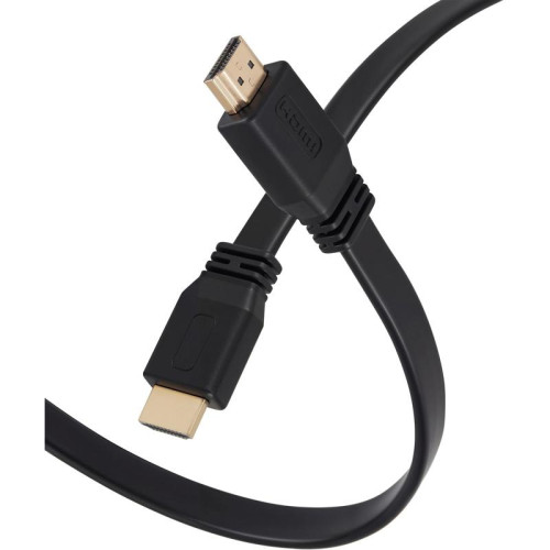 Кабель аудио-видео Buro BU-HDMI-FLAT-v1.4-3m HDMI (m)/HDMI (m) 3м. феррит.кольца позолоч.конт. черный