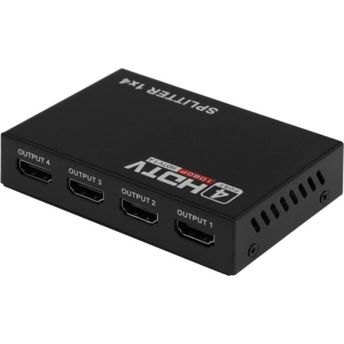 Сплиттер аудио-видео Premier 5-872-4 HDMI (f)/4xHDMI (f) черный