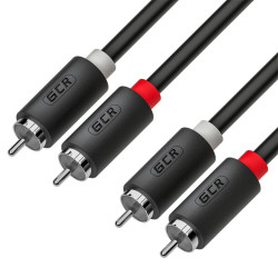 GCR Кабель 15.0m аудио 2 х RCA / 2 х RCA , черный, GCR-54127