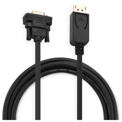 Кабель аудио-видео Buro 1.1v DisplayPort (m)/VGA (m) 3м. позолоч.конт. черный (BHP DPP_VGA-3)