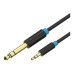 Кабель Vention аудио Jack 6,5 mm M/ 3,5 M - 5 м