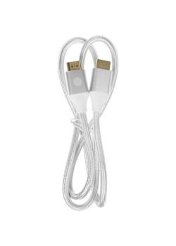 Кабель аудио-видео Cactus CS-HDMI.2.1-1 HDMI (m)/HDMI (m) 1м. позолоч.конт. серебристый