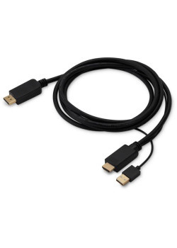 Кабель аудио-видео Buro HDMI (m)/DisplayPort (m) 2м. позолоч.конт. черный (HDMI-DP-2M)