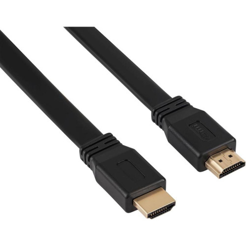Кабель аудио-видео Buro BU-HDMI-FLAT-v1.4-3m HDMI (m)/HDMI (m) 3м. феррит.кольца позолоч.конт. черный