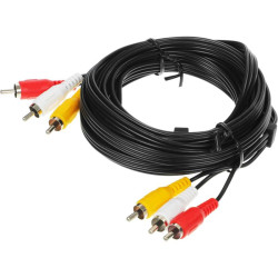 Кабель аудио-видео Ningbo 3хRCA (m)/3хRCA (m) 5м. черный (JAAC027-5)