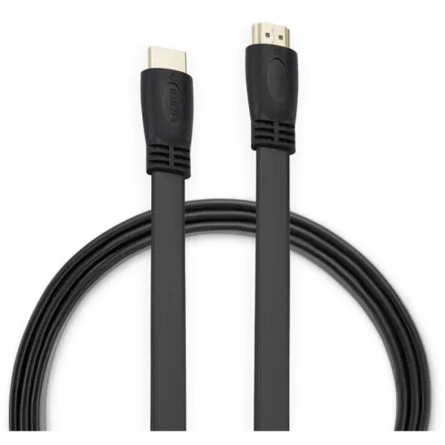 Кабель аудио-видео Buro BU-HDMI-FLAT-v1.4-1.5m HDMI (m)/HDMI (m) 1.5м. позолоч.конт. черный