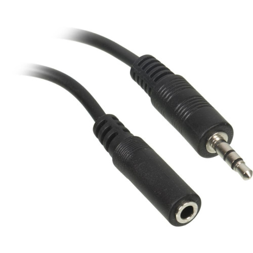 Кабель-удлинитель аудио Buro BAAC003-1 Jack 3.5 (m)/Jack 3.5 (f) 1м. черный