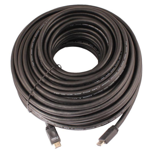 Кабель аудио-видео LAZSO WH-111 HDMI (m)/HDMI (m) 35м. позолоч.конт. черный (WH-111(35M))