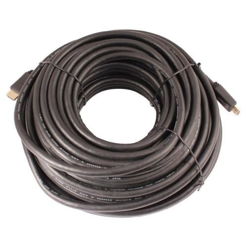 Кабель аудио-видео LAZSO WH-111 HDMI (m)/HDMI (m) 25м. позолоч.конт. черный (WH-111(25M))