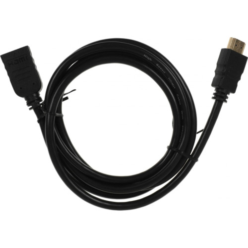 Кабель-удлинитель аудио-видео Buro HDMI (m)/HDMI (f) 1.5м. позолоч.конт. черный (BU-HDMI2.0-EXTND-1.5M)