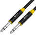 GCR Кабель 15.0m аудио STEREO jack 6,35mm/jack 6,35mm черный, AL case черный, желтая окантовка, M/M, GCR-53429 GCR Кабель 15.0m аудио STEREO jack 6,35mm/jack 6,35mm черный, AL case черный, желтая окантовка, M/M, GCR-53429