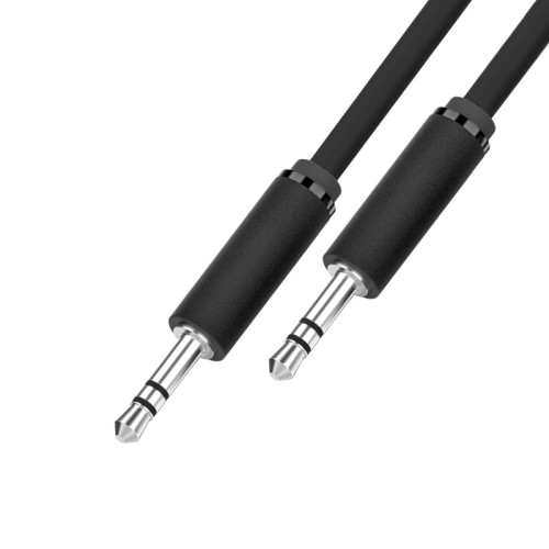 4PH Кабель 0.5m аудио jack 3,5mm/jack 3,5mm черный, M/M, экран, стерео, 4PH-R90255