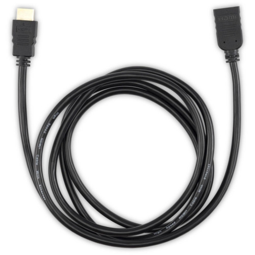 Кабель-удлинитель аудио-видео Buro HDMI (m)/HDMI (f) 2м. позолоч.конт. черный (BU-HDMI2.0-EXTND-2M)