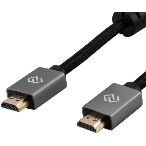 Кабель аудио-видео Digma HDMI (m)/HDMI (m) 1.5м. феррит.кольца позолоч.конт. черный (D-HDMI-2FF-V2.0-1.5M)