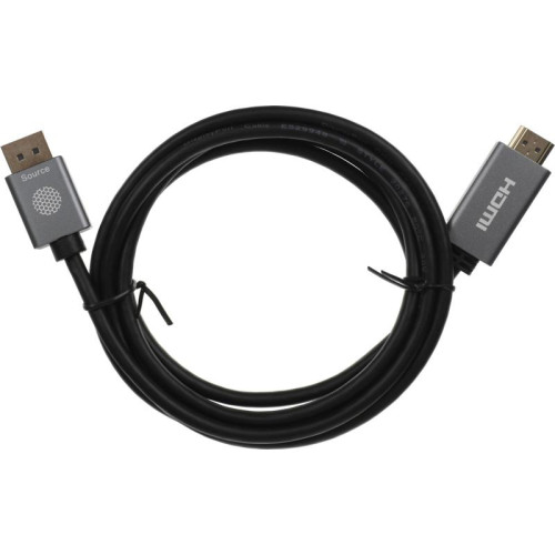 Кабель аудио-видео Cactus CS-DP-HDMI-1.2-2 DisplayPort (m)/HDMI (m) 2м. позолоч.конт. черный