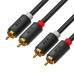 GCR Кабель 20.0m аудио 2 х RCA / 2 х RCA , GOLD, черный, GCR-53114 GCR Кабель 20.0m аудио 2 х RCA / 2 х RCA , GOLD, черный, GCR-53114